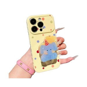 เคสโทรศัพท์กันกระแทก TPU พรีเมียมลายการ์ตูนใหม่ สำหรับ 17 Pro <span class=keywords><strong>Max</strong></span> ลายจุดสีสันสดใส พร้อมขาตั้งรูปช้างน้อย สำหรับ 16 เคสนิ่ม 14 - Product Image 5