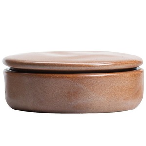 Custom Logo Embossed Porcelain <b>Candle</b> Holder Bowl Ceramic Brown <b>Large</b> Capacity <b>Candle</b> Jar for Home Decor - Product Image 4