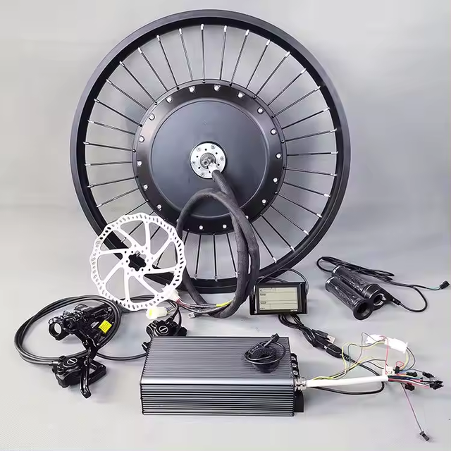 All the Accessories to Build an Ebike 48v 52v 60v 72v Conversion Kit 3000w 5000w 8000w 12000w E Bike Mtx Hub Motor With Battery