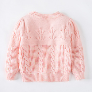 Tricot vente en gros, chandails décontractés tricotés à la main pour bébés filles et enfants - Product Image 3