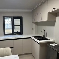 Maison conteneur de luxe 40 pieds en panneaux sandwich d'acier, design étanche/isolé, solution préfabriquée moderne pour hôtel/villa, couleurs personnalisées 5