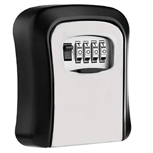Boîte à clés portable au meilleur prix, avec serrure à combinaison à 4 chiffres, pour la maison, murale, intérieur/extérieur, coffre-fort mural pour clés - Product Image 1