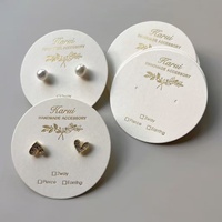 Cartes de bijoux de luxe avec logo personnalisé, exclusives pour les bijouteries, étiquettes d'emballage en papier pour colliers, bagues, boucles d'oreilles