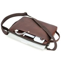 Sac à bandoulière souple vintage en cuir véritable Crazy Horse pour homme, avec rabat à boucle de verrouillage, idéal pour le travail et les ordinateurs portables