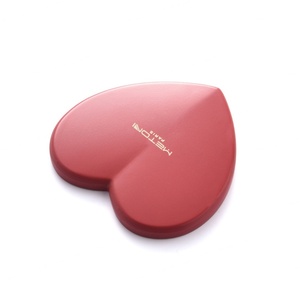 Brand Logo Red Color Luxury Shiny <b>Compact</b> Pocket Zinc Alloy Portable Makeup <b>Mirror</b> - Product Image 5