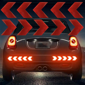 Cinta reflectante de flecha, adhesivo de advertencia de seguridad, para camión, motocicleta, coche, Estilismo, 10 Uds. - Product Image 4