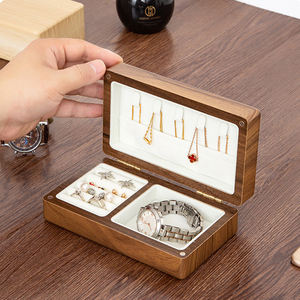 Draagbare luxe houten opbergdoos voor ringen, armbanden en sieraden - Product Image 5