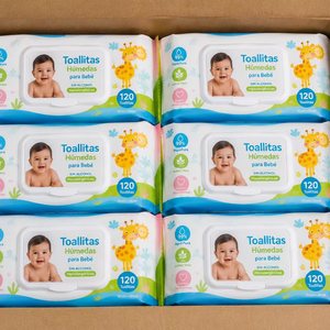 Lingettes pour bébé en tissu non tissé, 99 % d'eau, pour peaux sensibles, parfum personnalisé - Product Image 1