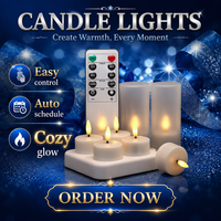 Nouvel ensemble rechargeable de 12 bougies chauffe-plat LED électriques sans flamme, blanc chaud scintillant, pour la décoration intérieure
