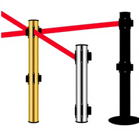 Barrière de file d'attente rétractable en acier inoxydable Guangbao avec poteau, ceinture d'isolation de sécurité double couche et ligne de signalisation – Fabriqué en Chine