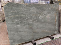 Table à manger carrée en quartzite vert royal, mobilier de salle à manger moderne en pierre naturelle SH STONE
