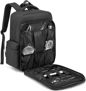 Large Professional Bartender Travel Kit Tool Bag Backpack Travel Waterproof Bar Bartender Bag