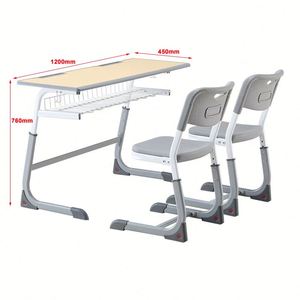 Muebles Escolares para Mejorar la Eficiencia del Aprendizaje, <span class=keywords><strong>Silla</strong></span> Cómoda para Aula, <span class=keywords><strong>Oferta</strong></span> Especial, <span class=keywords><strong>Escritorio</strong></span> y <span class=keywords><strong>Silla</strong></span> para Dos Estudiantes - Product Image 1