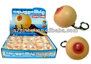 Juguete Antiestrés de Plástico para Aliviar el Estrés, Pelota de Senos para Apretar - Product Image 3