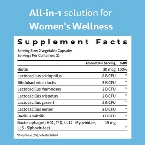 Probióticos para Mujeres con Prebióticos, 60 Cápsulas, Suplemento para la Salud del Tracto Urinario, Cápsulas de Probióticos - Product Image 2
