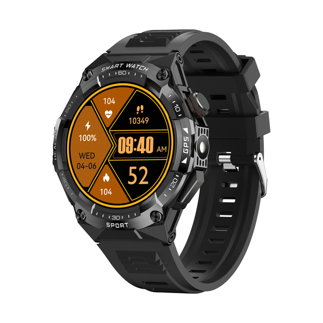 GPS Outdoor Sports 3ATM Water Resistant AMOLED HD 1.43" Screen Call Heart Rate Sleep Monitor 700mAh Battery IOS/Android Men