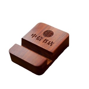 Soporte de Madera Grabado Personalizado para Teléfono, Soporte de Escritorio, Soporte para Personas Perezosas, Regalo Creativo, Logotipo Personalizable, Material Personalizable - Product Image 3