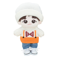 Poupées Kpop personnalisées en peluche de 20 cm avec rembourrage en coton PP, couleur et taille personnalisées, personnages de dessins animés