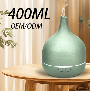 Nuevo Difusor de Aroma Ultrasónico de Cerámica Rústica de 400 ml, Humidificador de Aceites Esenciales USB para el Hogar, Elegante y de Sobremesa - Product Image 2