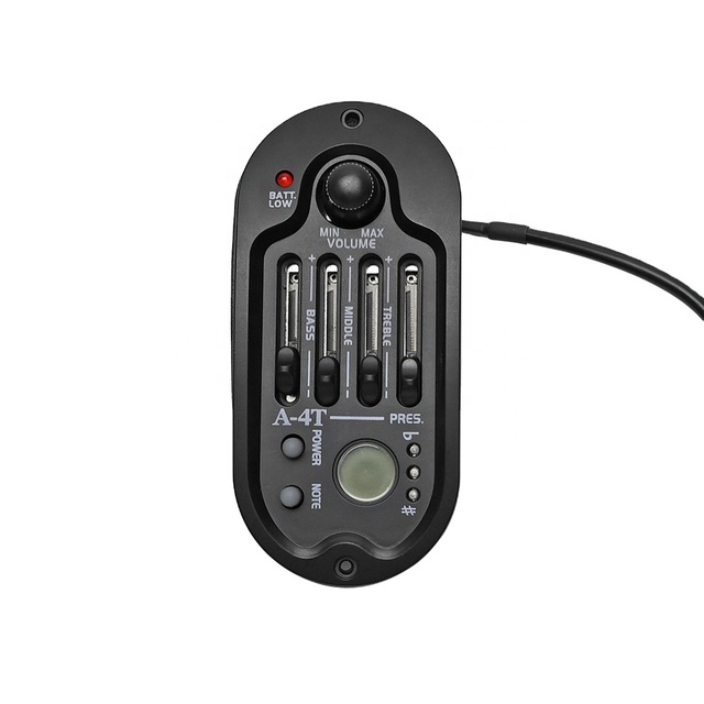 A-4T Four-Segment Metal Piezoelectric Pickup with Tuner for Acoustic Guitar Stringed Instruments Parts & Accessories
