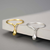 Bijoux fins pour femmes en argent sterling 925 avec petites marguerites, bagues de fiançailles réglables, clou en or, anniversaire, vente en gros