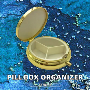 กล่องยาโลหะพกพา 3 ช่อง ดีไซน์หรูหรา สำหรับใส่กระเป๋าหรือกระเป๋าถือ ใช้จัดเก็บวิตามินและยา ผลิตภัณฑ์ส่งเสริมการขาย - Product Image 6