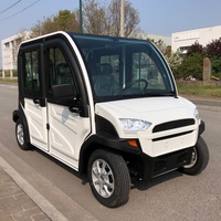 Voiture électrique mini personnalisée à batterie lithium pour trajets courts, patrouille communautaire, suspension McPherson, lumineuse
