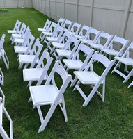 Chaise de mariage pliable en résine portable, chaise pliante légère empilable pour mariage, banquet, fête, événement, location