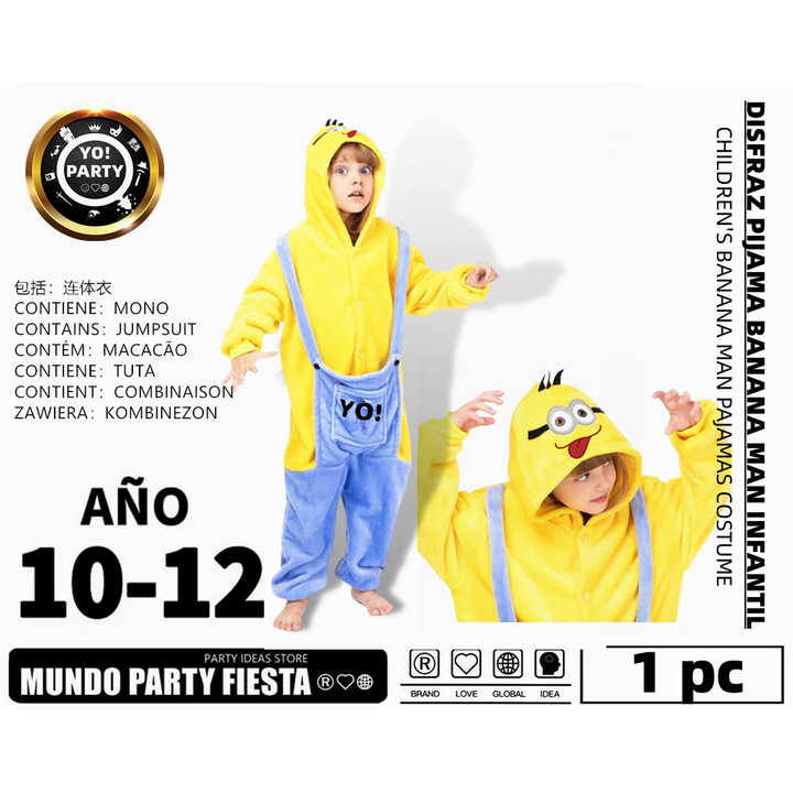 Kids Banana Man Onesie Costume #07100