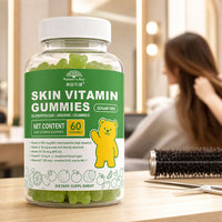 Complément alimentaire en gommes à la biotine pour des cheveux et des ongles plus forts avec 17 nutriments essentiels, vitamine K2, minéraux, étiquette privée OEM