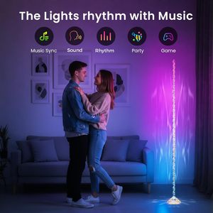 Crystal Floor Lamp <b>Magic</b> Color Smart APP&<b>Remote</b> Control RGB LED 200 Lumens Lighting for Garden Atmosphere Decoration - Product Image 4