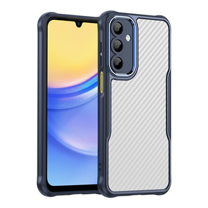 เคสโทรศัพท์แบบใสลายคาร์บอนไฟเบอร์ ป้องกันแรงกระแทกเต็มรูปแบบ สำหรับ <span class=keywords><strong>Samsung</strong></span> <span class=keywords><strong>Galaxy</strong></span> A06 A16 4G 5G  แบบแข็งแรงทนทาน สีเทาควัน - Product Image 4