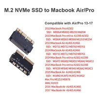 Adaptador SSD para Macbook, Tarjeta Convertidora M.2 NVMe PCI-E M2 SSD para Apple Macbook Air Pro 2013-2017 A1466 A1502, Pieza de Repuesto para Computadora