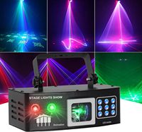 12 faisceaux laser LED RGB+UV, lumière de fête disco, DMX-512 19CH, discothèque, DJ, bar, danse, Noël, YSH