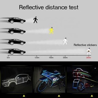 Autocollants de vélo 1cm x 8m, bande réfléchissante fluorescente pour vtt, bandes de vélo, cyclisme, bandes de vtt pour vélo, casque, moto, Scooter