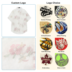 Camisa de Manga Corta para Hombre, de Alta Calidad, 100% Algodón, con Bordado Personalizado, Ecológica, de Secado Rápido y Transpirable, con Botones, al por Mayor - Product Image 5