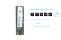 Vaseky Hard Disk M.2 SSD SATA 256GB 512GB, Hard Disk SSD 2TB 1TB untuk Laptop