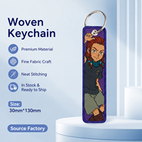 Anime japonés Hunter Key Tags Anime llaveros bordado tejido tela estilo de dibujos animados Jet Tag bordado llavero Accesorios