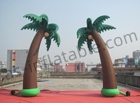 Arche de danse gonflable Limbo, arche de jeu gonflable en forme de palmier pour événements de fête sur la plage tropicale