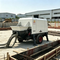 Pompe électrique portable haute performance pour le transport de béton dans les travaux de construction avec une productivité de 18-60 m³/h et une garantie d'un an