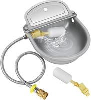 Nouvelle gamelle d'eau automatique pour animaux Weinier avec valve flottante en acier inoxydable 304, garantie 1 an