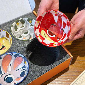 Ensemble de bols en céramique Zootopia pour enfants, vaisselle ronde en porcelaine, boîte cadeau avec motif animal - Product Image 3