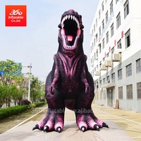Modèle publicitaire de dessin animé géant gonflable de 6M pour Statue d'exposition grande mascotte dinosaure gonflable