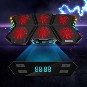 X523 meilleure vente Rgb ordinateur <span class=keywords><strong>portable</strong></span> <span class=keywords><strong>refroidisseur</strong></span> Pad <span class=keywords><strong>17</strong></span> <span class=keywords><strong>pouces</strong></span> Led écran d'affichage support pour ordinateur <span class=keywords><strong>portable</strong></span> support de bureau avec Port USB ordinateur <span class=keywords><strong>portable</strong></span> coussin de refroidissement - Product Image 2