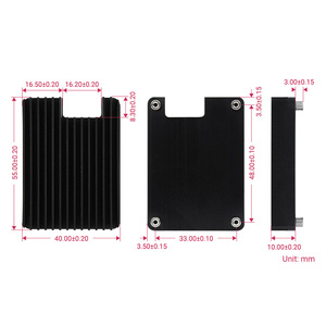 Dissipatore di calore in alluminio speciale Waveshare per <span class=keywords><strong>Raspberry</strong></span> <span class=keywords><strong>Pi</strong></span> Compute Module <span class=keywords><strong>4</strong></span> CM4 CM4-HEATSINK-B, modello con installazione facilitata e intaglio per antenna - Product Image 6