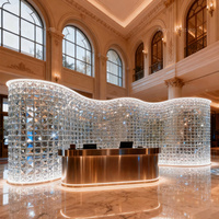 Lampadaires modernes personnalisés à LED E27 pour hall d'hôtel, cloisons de séparation en cristal luxueuses, hauteur réglable, température de couleur 2700K-6500K