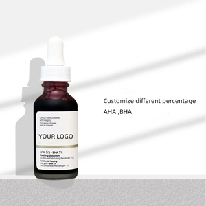Suero iluminador de renovación de la piel para el cuidado de la cara, exfoliación química de ácido láctico con vitamina C salicílica mandélica, forma líquida vegana AHA - Product Image 2