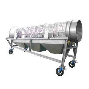 DZJX 100 Ton/H Tambor rotativo industrial Pantalla Pequeño Trommel Tamiz Sin eje para trigo Suelo Compost Trigo