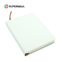 Carnet de notes A5 en cuir PU vierge pour sublimation, 96 feuilles, pour utilisation promotionnelle par sublimation