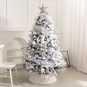 DAMAI Artificial Christmas <b>Tree</b> with <b>LED</b> <b>Lights</b> Snow Flocked Full Prelighted Xmas <b>Tree</b> Foldable Stand - Product Image 2